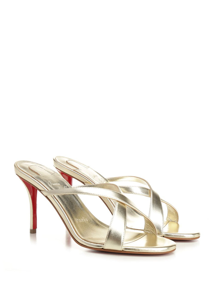 Christian Louboutin Mulazee Cross Sandals - Silver | 35d8b2eed0ae3ee41bc77d1a2df45b2ca6d57fbf