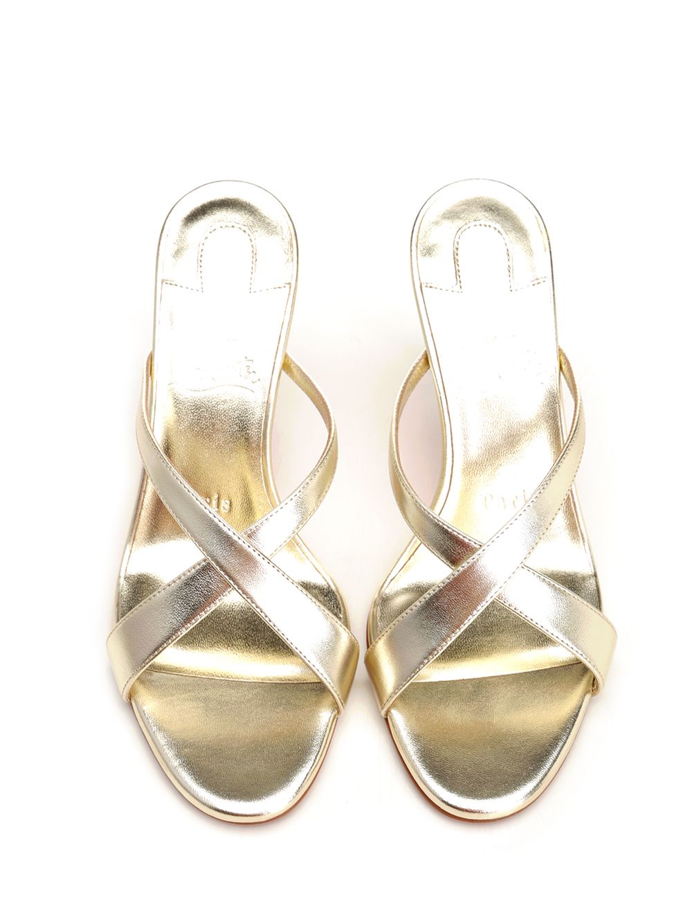 Christian Louboutin Mulazee Cross Sandals - Silver | 690c0bfc684523ab1c3a4fd362b2c2250320d586