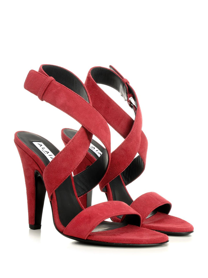 AlaÏA Suede Cone Sandals - Red | 2de6e5a5ca2ecaf3658b341f13a93c47a76e844c