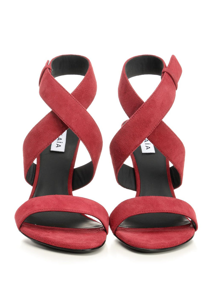 AlaÏA Suede Cone Sandals - Red | 63034a7eb5ffd447ff17c17999f3e82fce69a163