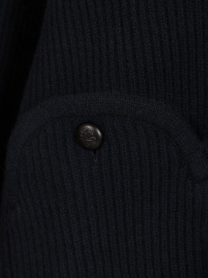 Blazé Milano V-Neck Cardigan Knitwear - Blue | 154b55206acf9bb5531f25e771a0aa5daa2a1bdc
