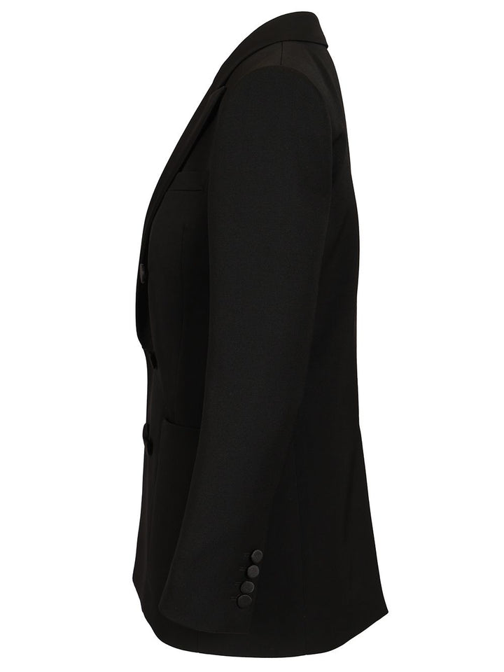 Saint Laurent Veste Grain De Poudre De Laine Jackets - Black | 856dbecab270a96057a56c7570b4f861f63b4e17