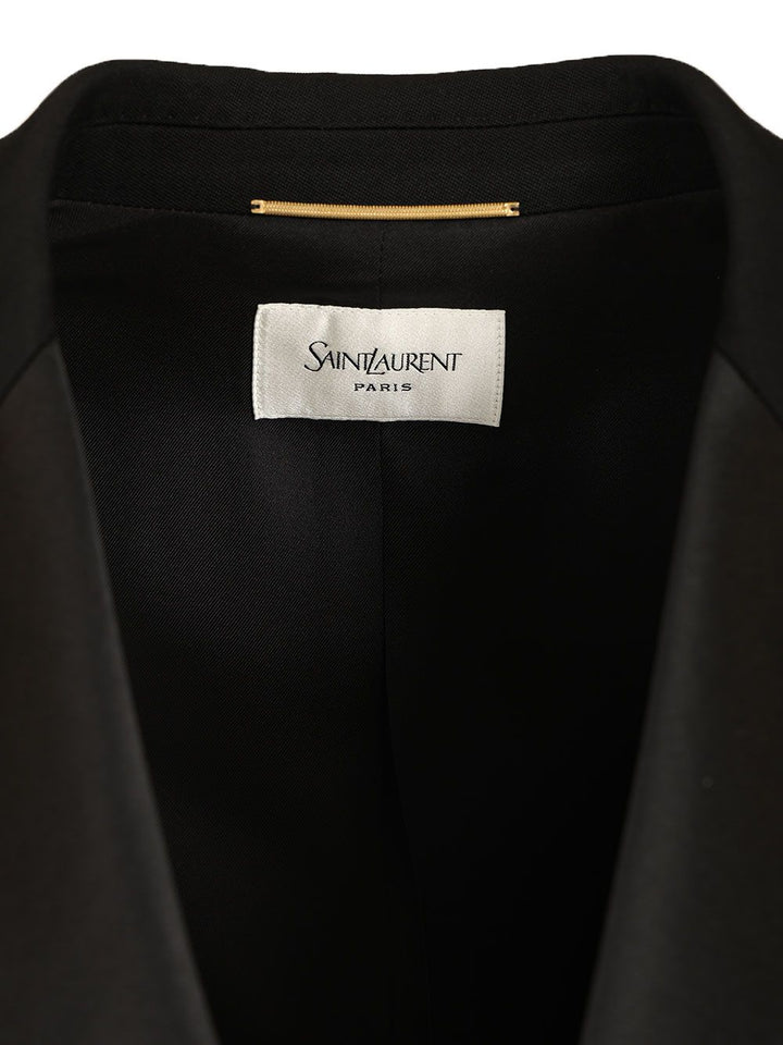 Saint Laurent Veste Grain De Poudre De Laine Jackets - Black | 9e009004df4a797f5a64de6b5c1b4ce2230dcd60