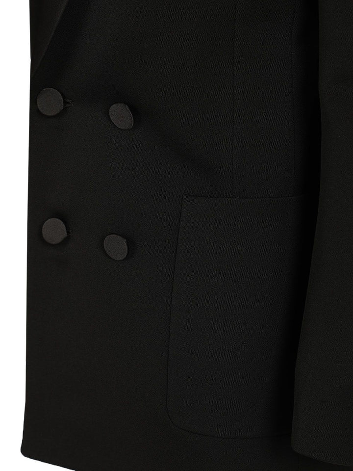 Saint Laurent Veste Grain De Poudre De Laine Jackets - Black | 564ff685232c571fb84f4ea755693e752c33484e