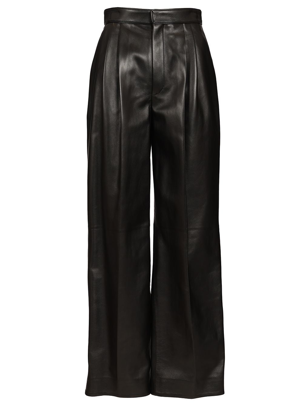 Bottega Veneta Shiny Leather Trousers - Black | a37e2c560d10d2307aa2b3360351b49d91981562