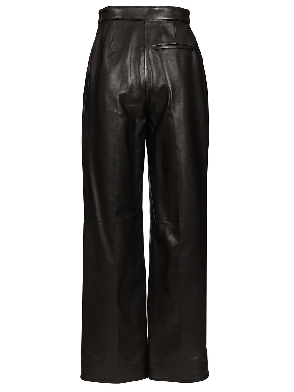Bottega Veneta Shiny Leather Trousers - Black | be47ce40b4cc336153c5fe09163113745f7f0da7