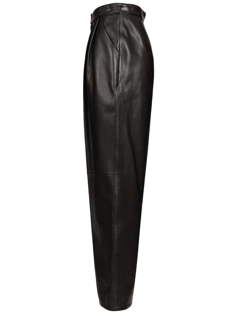 Bottega Veneta Soft Semi Shiny Nappa Leather Trousers - Black | 834ff242c167fef46170aae1bf577e973b5d7673