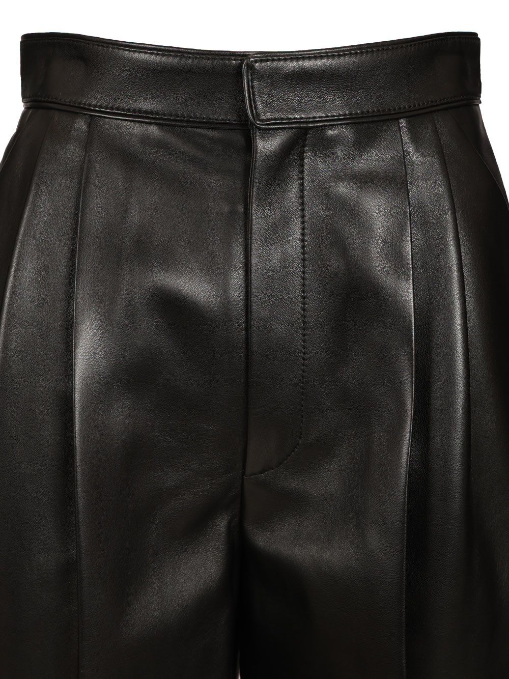 Bottega Veneta Soft Semi Shiny Nappa Leather Trousers - Black | 5f0ca8becd6744f0fdce42e320ebbe7b0c14e567