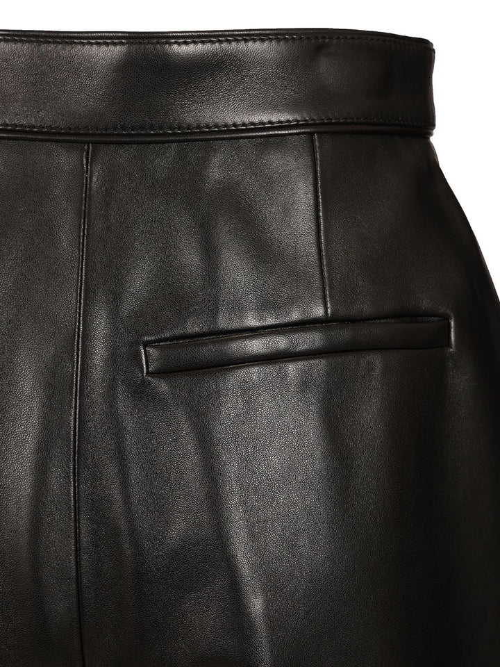 Bottega Veneta Shiny Leather Trousers - Black | d82f2a383e768bc7099e6ed998826109fd50cea7