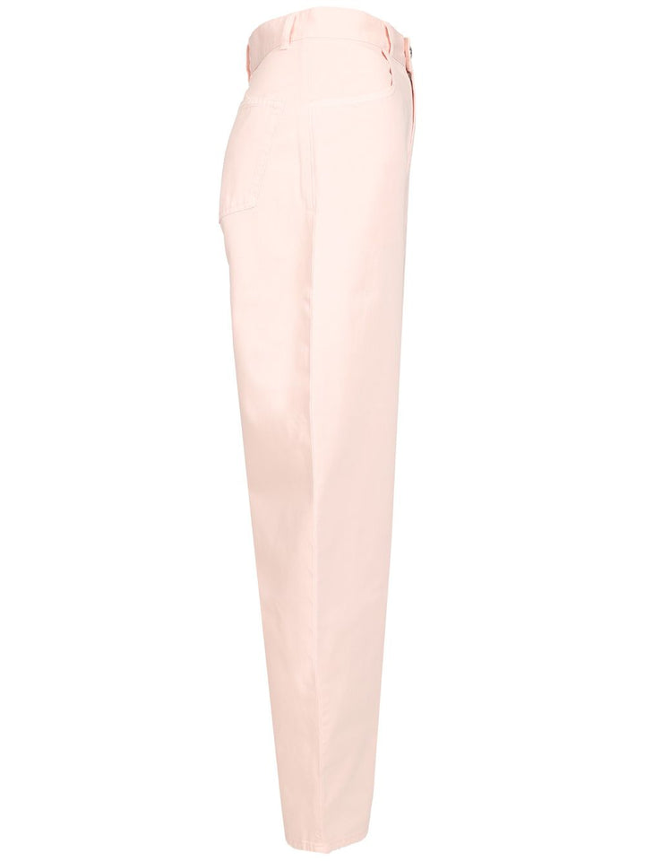 AlaÏA Round Pants Tinted Denim Jeans - Rose | 6c221d4a66e16328c7338f8e6c388045b8fe7061