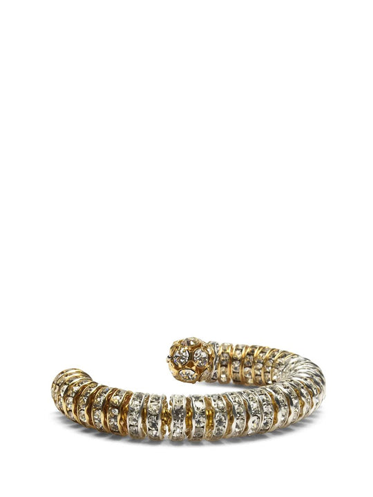 Bracciale Crystal Glow - Bracciale In Ottone Con Placcatura Bicolore Oro E Argento E Cristalli. 30 G Jewelry Multicolor