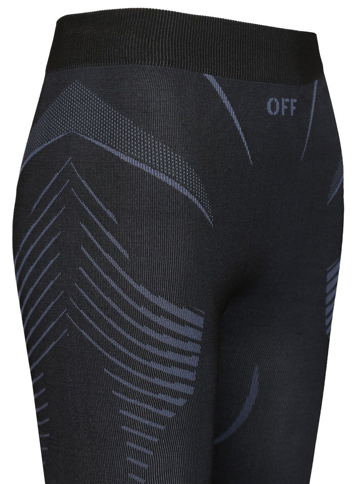 Off-White Racing Seamless Leggings Trousers - Black | 631609b495f2c0929956a4e96141c015fa04bf41