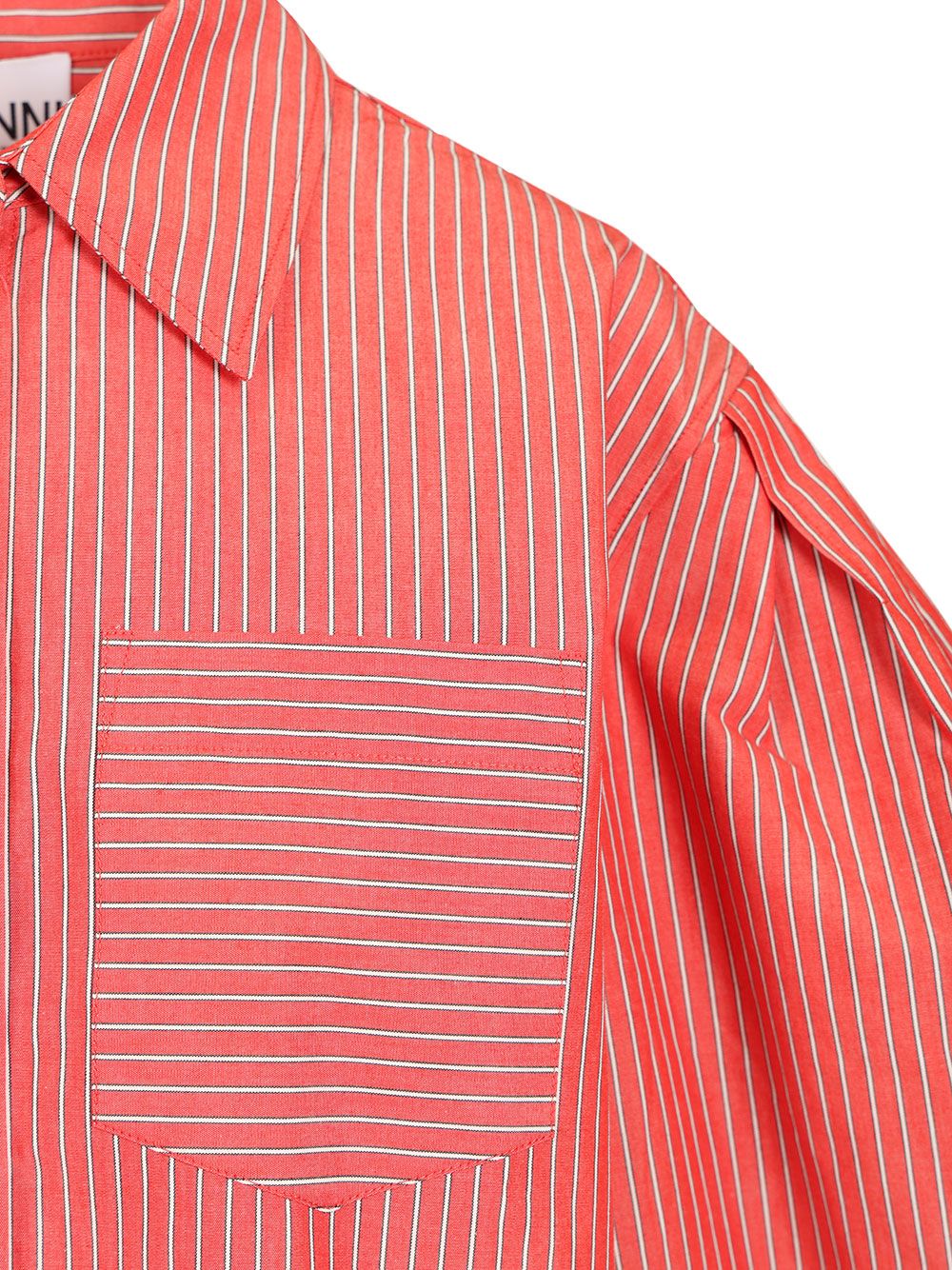 Ganni Oxford Shirt Shirts - Red | 919eefb20c283629b6db72b560fa3ef691e88ce7