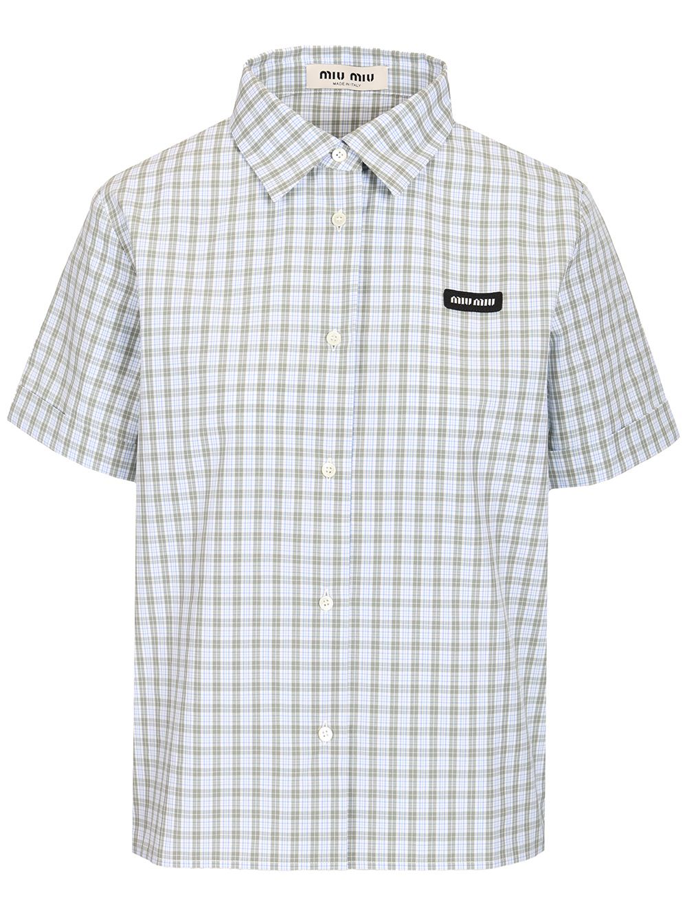 Miu Miu Checked Poplin Shirt Shirts - Multicolor | 78b424d2fc59a26bff252633b763c88a4b412f35