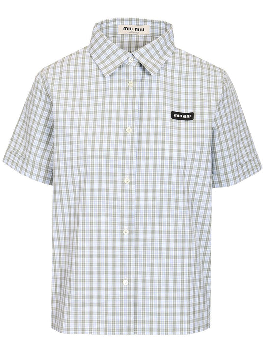 Checked Poplin Shirt Shirts Multicolor