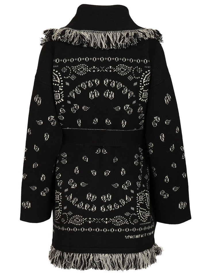 Alanui Cashmere Bandana Cardigan Knitwear - Black | a916e569ea9d612caab3cc8cb201c2d8c539250f