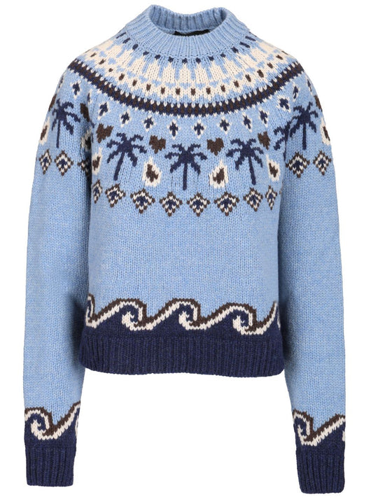Sweet Winter Sweater Knitwear Light Blue