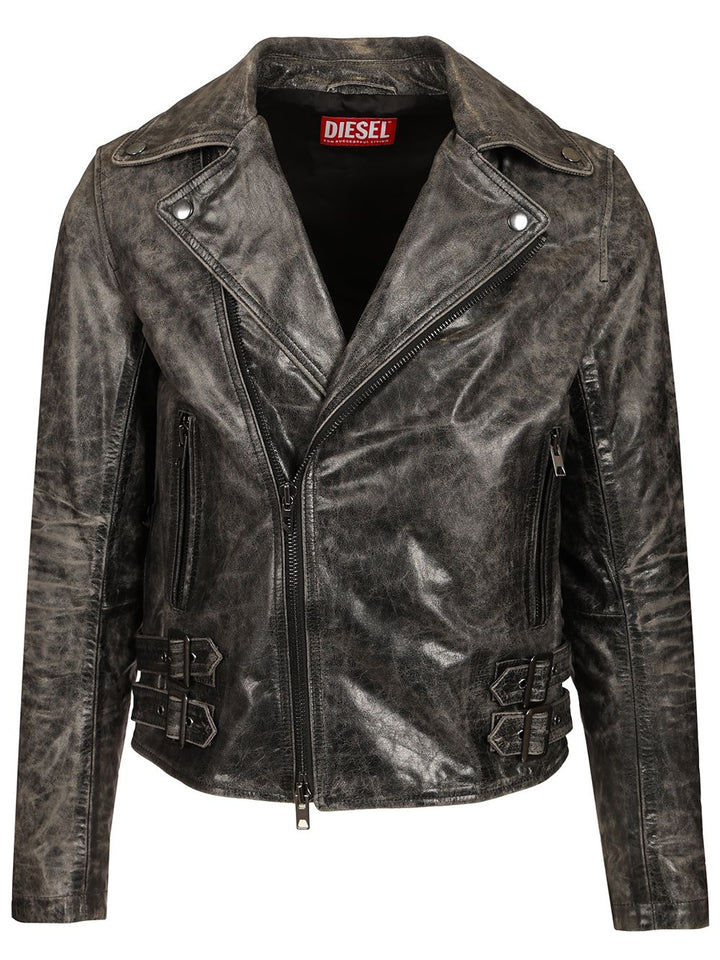 Diesel Biker Jacket Jackets - Grey | 29def084ed3e6c22e75fad8bc5604f9a54fc7f5b