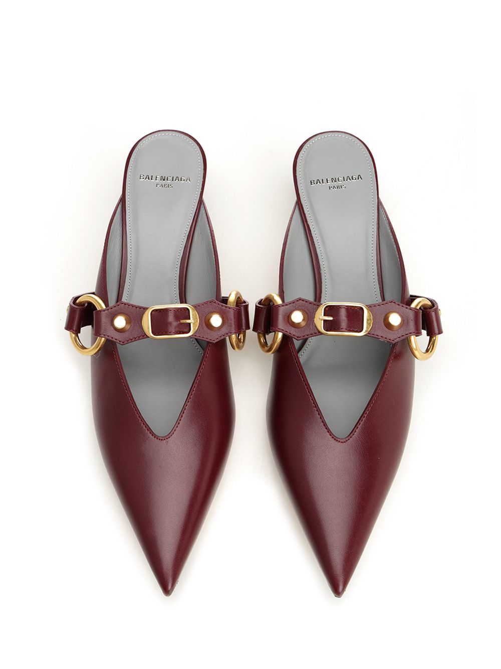 Balenciaga City Mule Sandals - Bordeaux | b03884c91b4149d450cea3c8a97ab79ac7a261fc