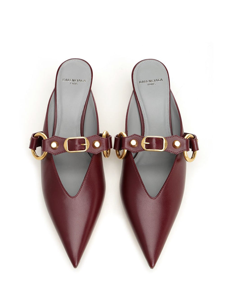 Balenciaga City Mule Sandals - Bordeaux | b03884c91b4149d450cea3c8a97ab79ac7a261fc
