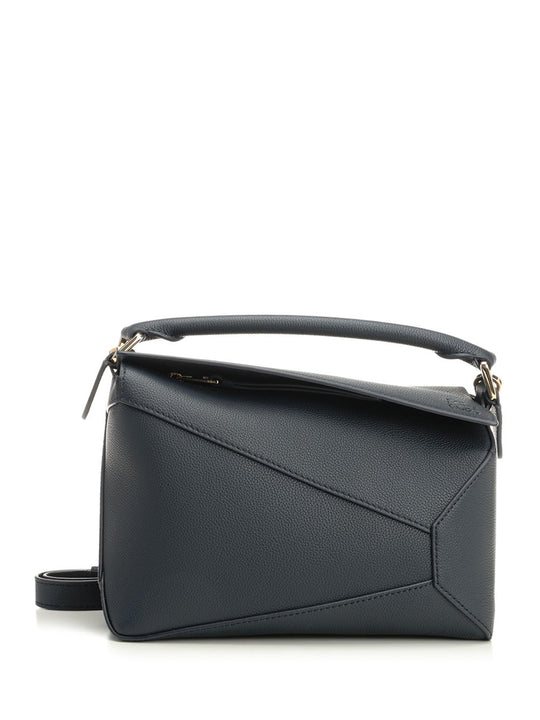 Puzzle Edge Handbags Blue