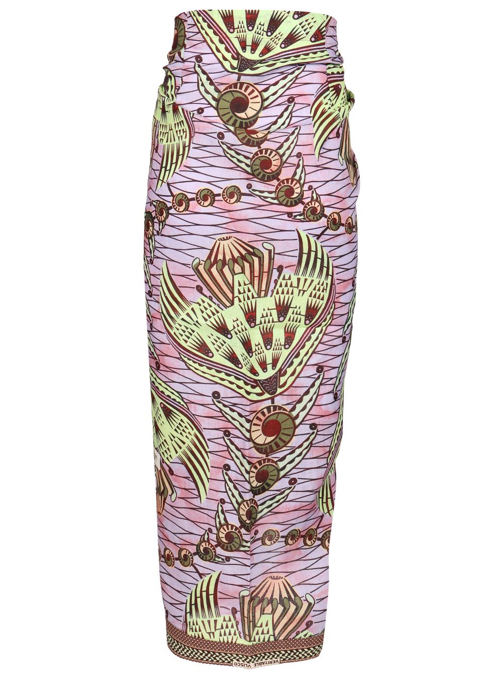 Vlisco Dialogues Sarong Skirt With Strange Flower Print Skirts - Multicolor | 0e72efff9ee41cdaed9fa1351ef77a87a208af74