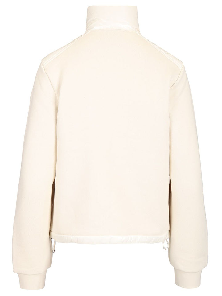 Moncler Zip Up Cardigan Knitwear - White | ea48d1f64e9a34b51228a15aed1da40d4469498b