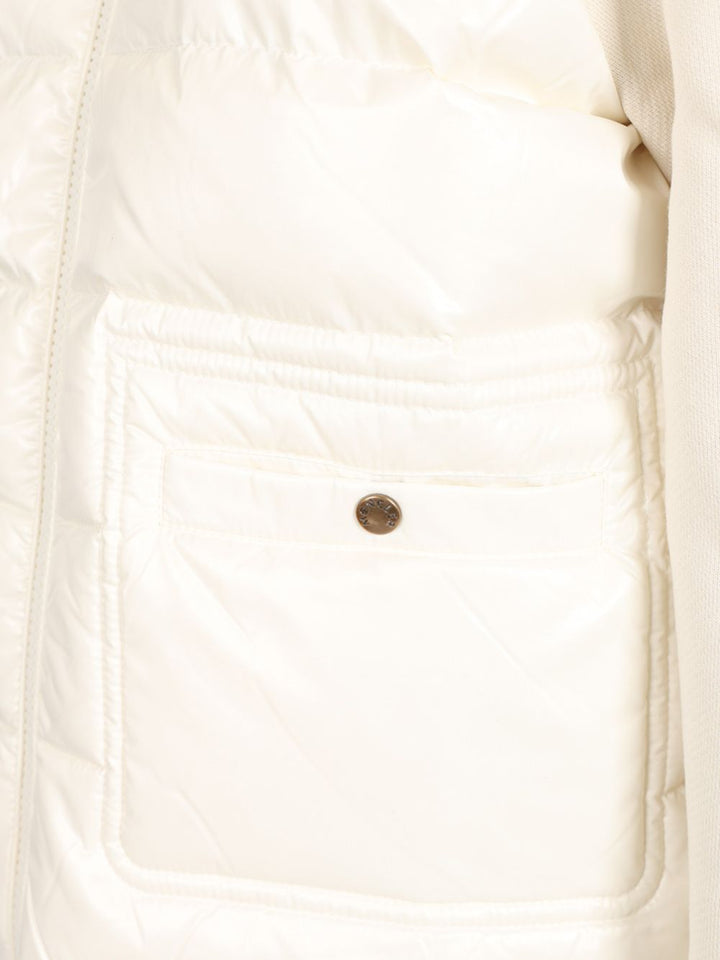 Moncler Zip Up Cardigan Knitwear - White | 4197d6e5ace5d1fc959567c6c547b2c3bb9eaa4b