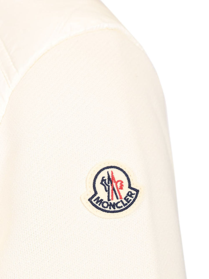 Moncler Zip Up Cardigan Knitwear - White | 94fba929a0a85531fe2acbb557ed367634defdc2