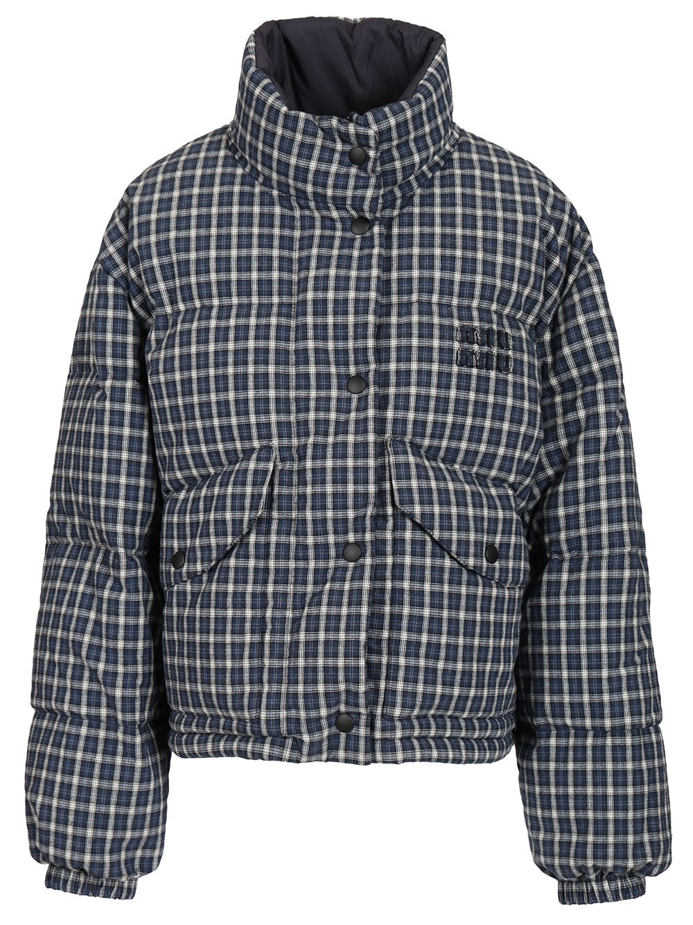 Miu Miu Reversible Down Jacket Coats - Blue | 748def8469e3b0be1fd7fd727ab13ee65cd56765