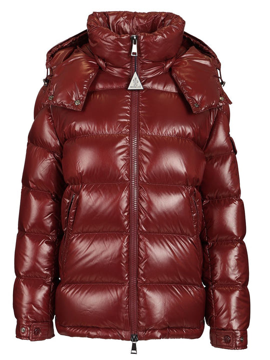 Maire Short Down Jacket With Hood Coats Bordeaux