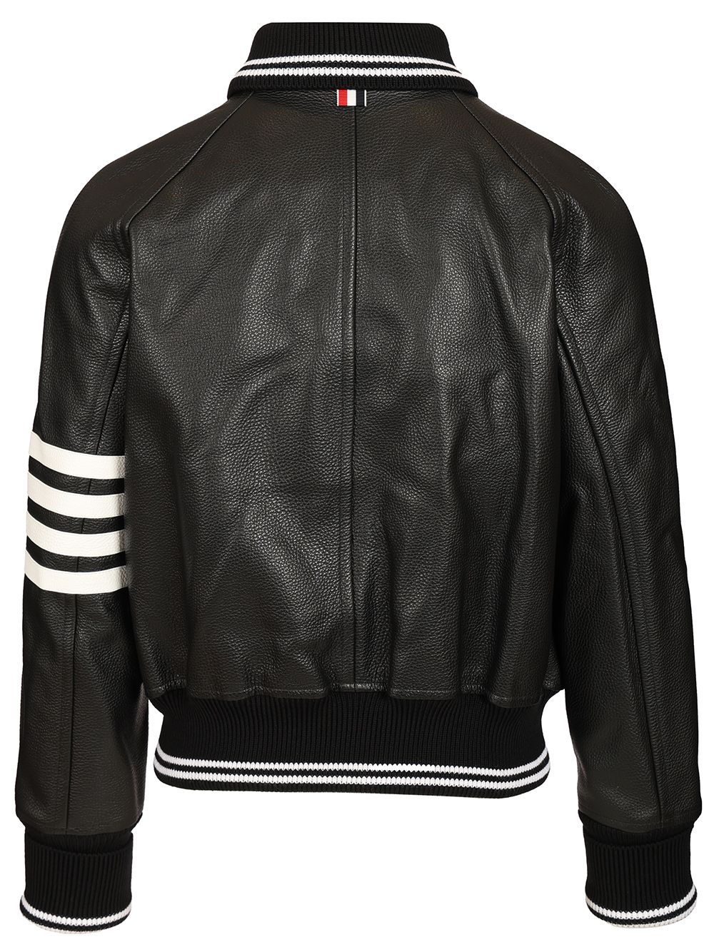 Thom Browne Raglan Sleeve Blouson Jacket (24) In Deerskin Printed Calf Leather Jackets - Black | 782d19f4cf3d17762ac7b4126919b39e4be5b080