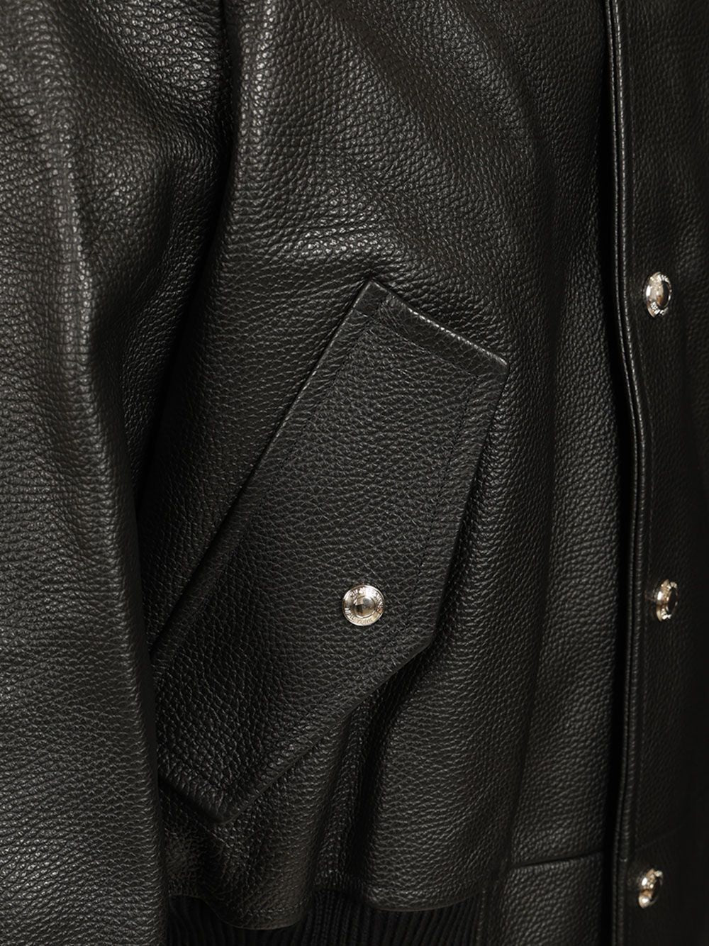 Thom Browne 4-Bar Leather Bomber Jacket Jackets - Black | 6128b1568053fdd04c643ada5a2dbbe606ba6ead