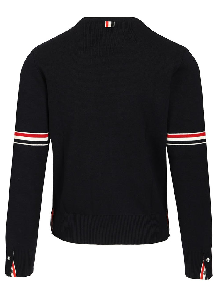 Thom Browne Milano Stitch Crew Neck Sweater Knitwear - Grey | fd4b15376618d0de9b604fc46e442041bfe92fe7