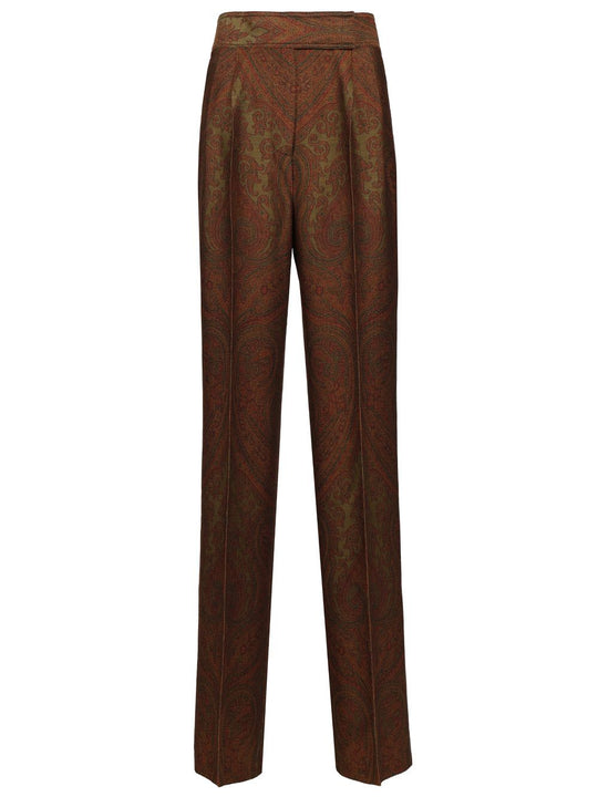 Jacquard Trousers Multicolor