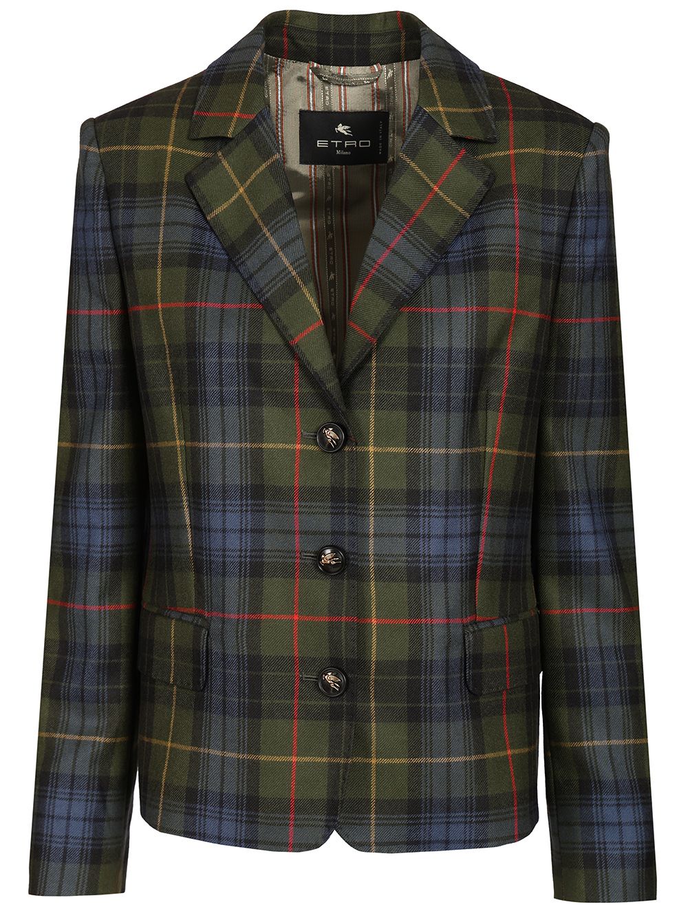 Etro Single Breasted Boxy Blazer Macro Check Jackets - Multicolor | a7465f22ee93e000ed394d9725c04965551ae348