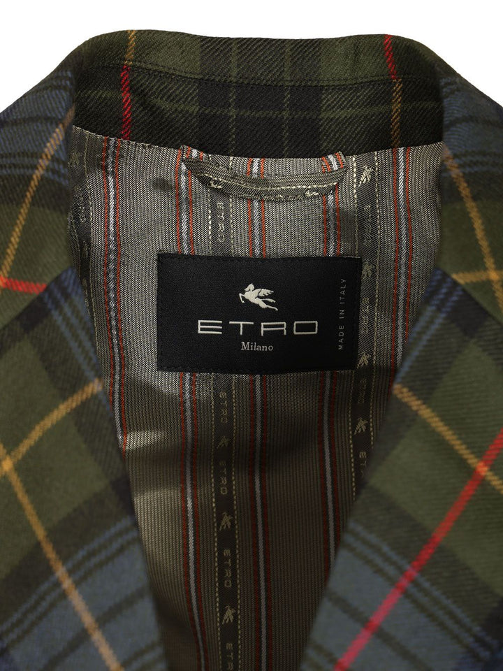 Etro Single Breasted Boxy Blazer Macro Check Jackets - Multicolor | 6c7b8d49f8d90f4cec0f80620cebb3109372b223
