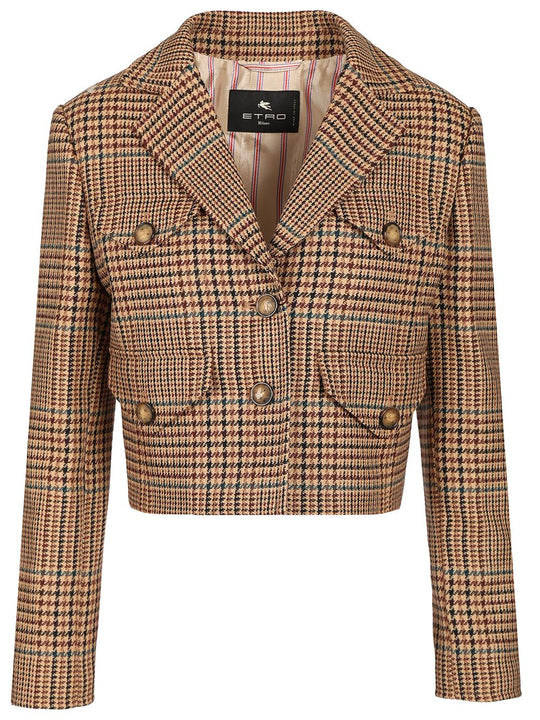 Cropped Blazer Jackets Multicolor
