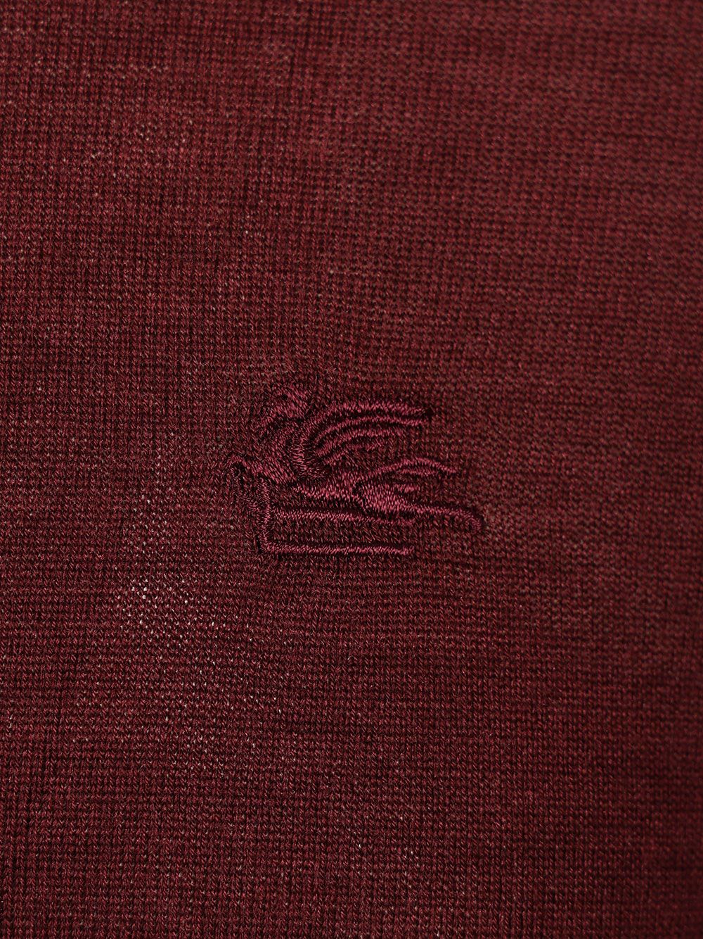 Etro Fuji Knitted Crewneck Wool Silk Knitwear - Bordeaux | febc31f89c105ca60b32a078e0e4000ab88f1f5f