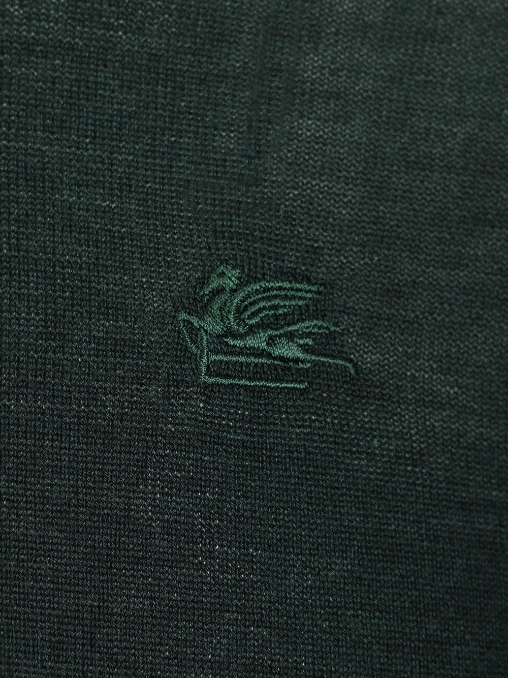 Etro Fuji Knitted L/S Polo Wool Silk Knitwear - Green | c7af55ca5392cc01e42fcc77a9214b05e069680c