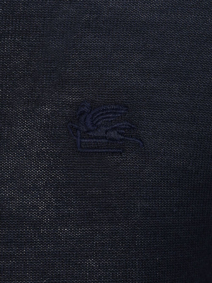 Etro Wool And Silk Sweater Knitwear - Blue | dab56ca7e8fa873e8fa424a0c701d22f5f573c62