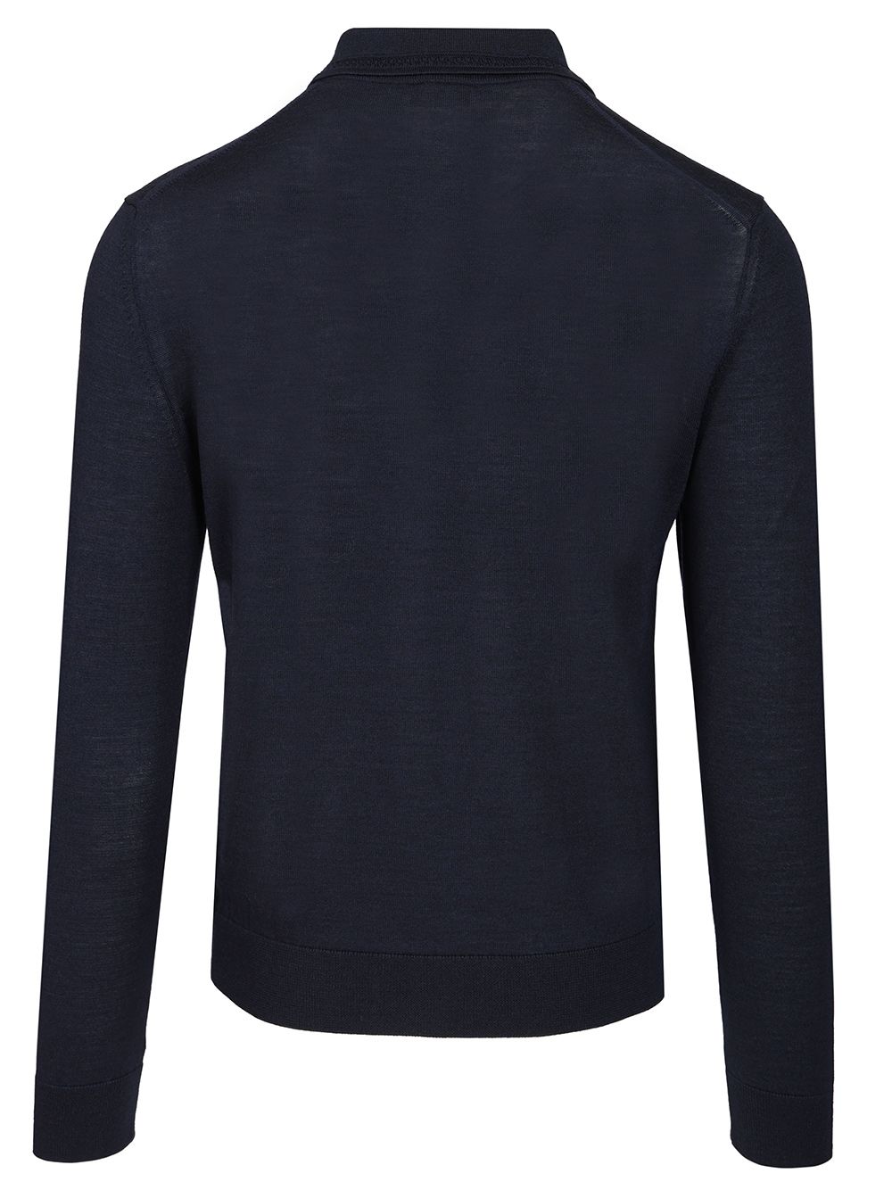 Etro Fuji Knitted L/S Polo Wool Silk Knitwear - Blue | 58f9c579d1e0761ed930a5e88347aa16256f7586