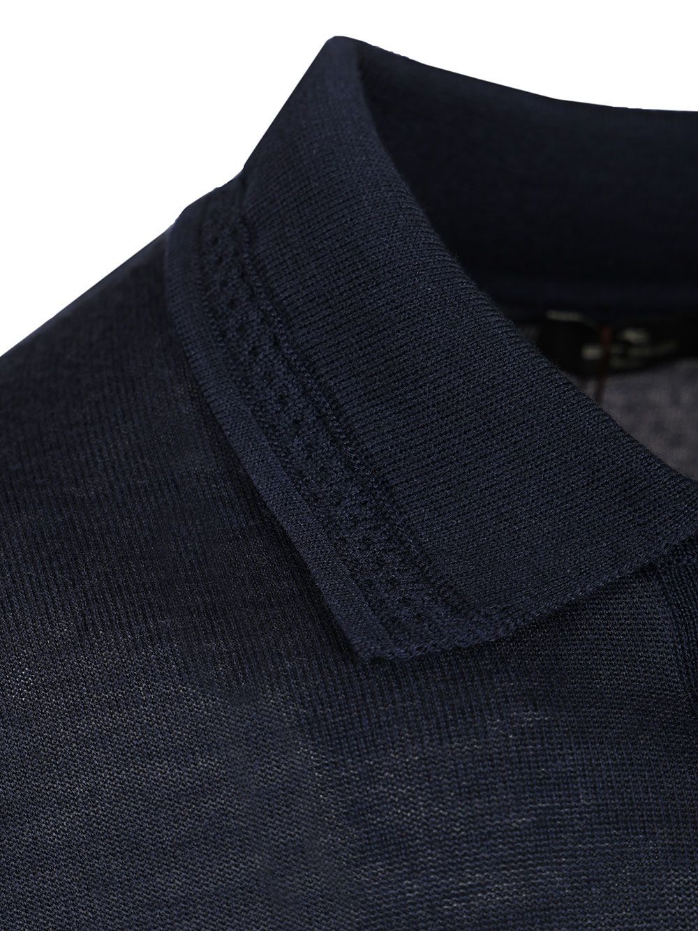 Etro Fuji Knitted L/S Polo Wool Silk Knitwear - Blue | 5864d5204f5c5ec54fae9ef0b71e83fb0e343eda