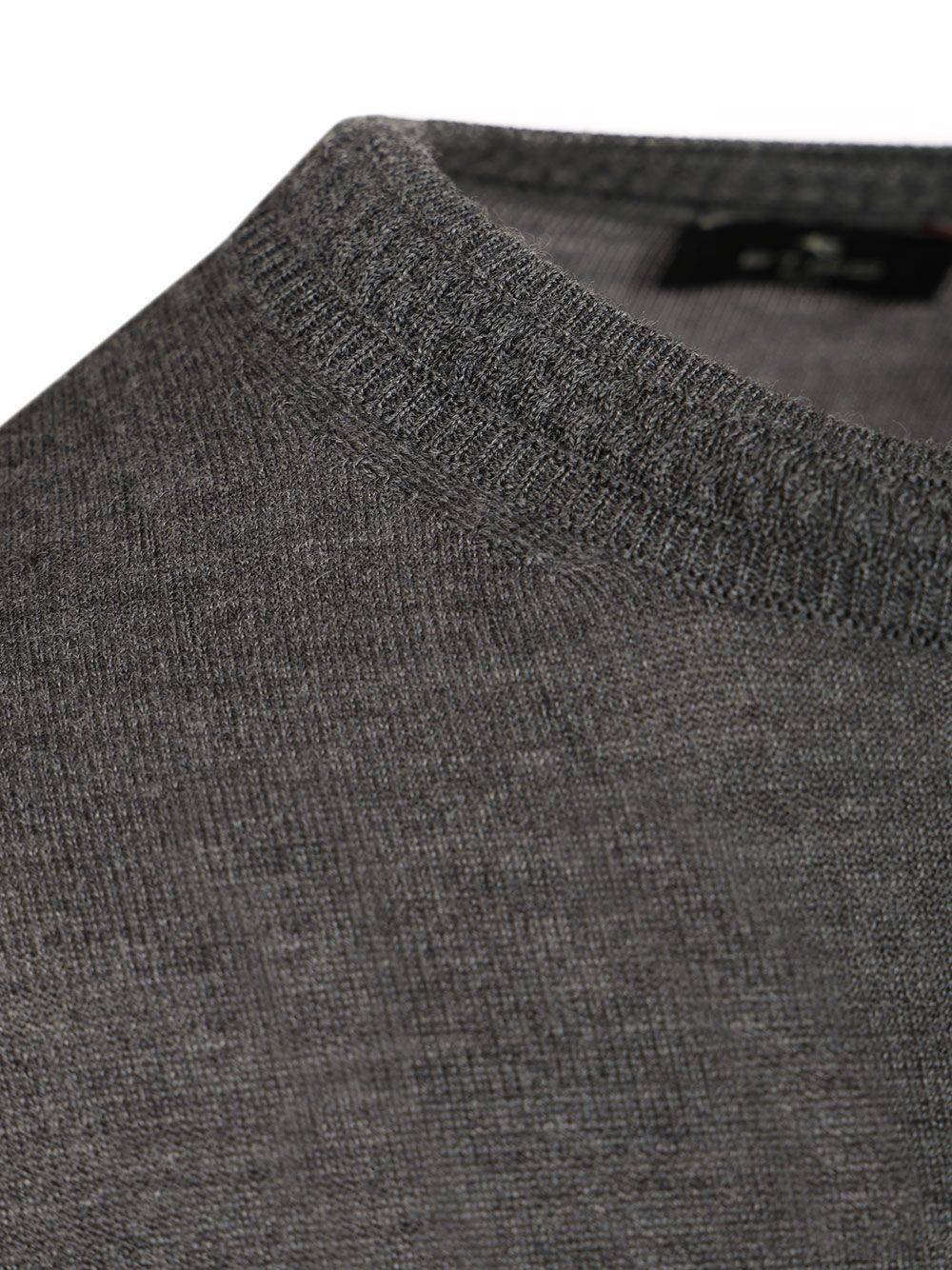 Etro Fuji Knitted Crewneck Wool Silk Knitwear - Grey | 44dbf3f7b2377bf918a83f2d1568a46b8a2eebb7