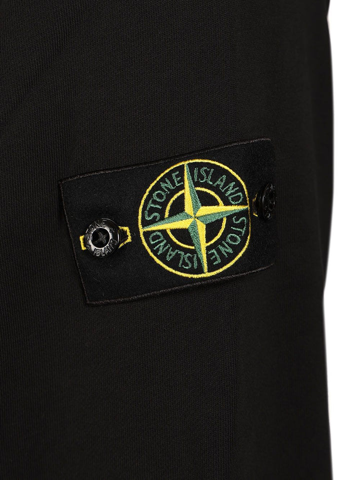 Stone Island Organic Cotton Fleece Cardigan Sweatshirt Sweatshirts - Black | 6b65aeae8d06891eff26b333775804b1c4210f7e