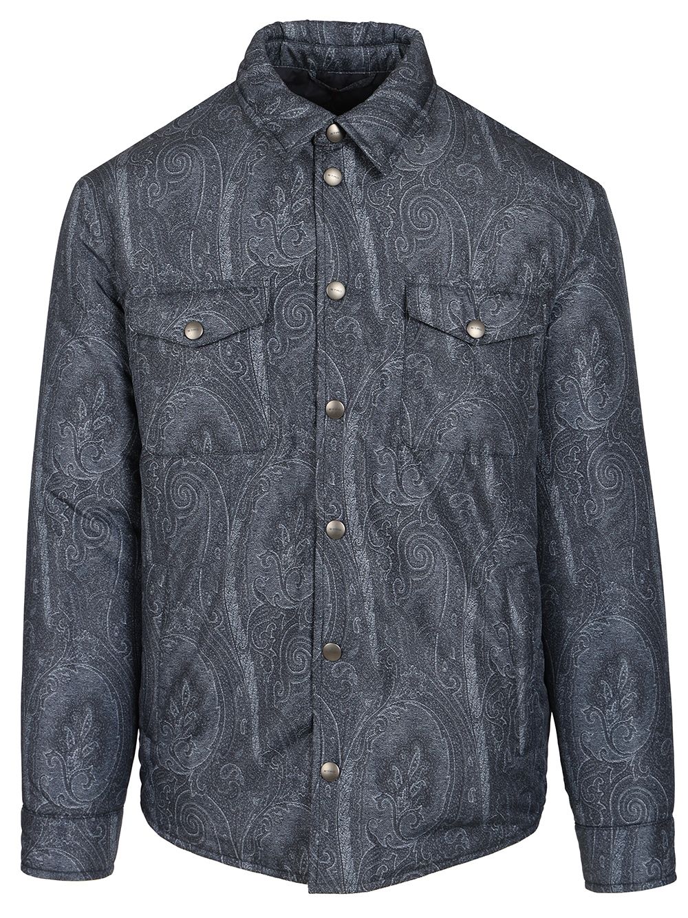 Etro Paisley Decoration Overshirt Jackets - Blue | 17f98a62d888a8d9a0734b0ef5b43bbd397c246d
