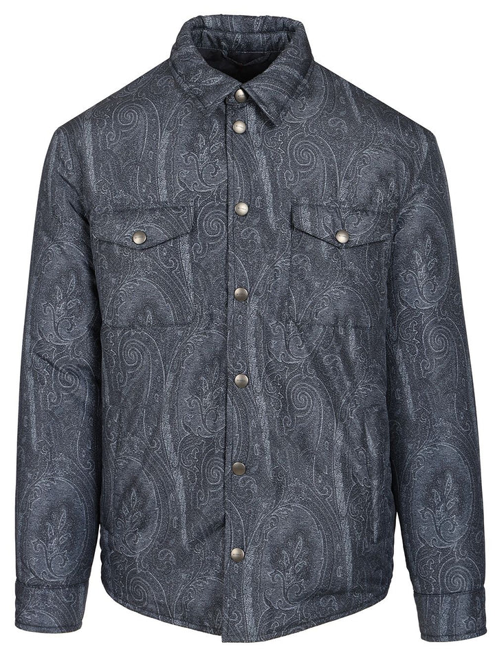 Etro Paisley Decoration Overshirt Jackets - Blue | 17f98a62d888a8d9a0734b0ef5b43bbd397c246d