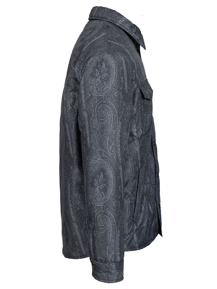 Etro Padded Paisely Overshirt Jackets - Blue | e337e793a2eb1942c436f5502402d3fc58aca5b0