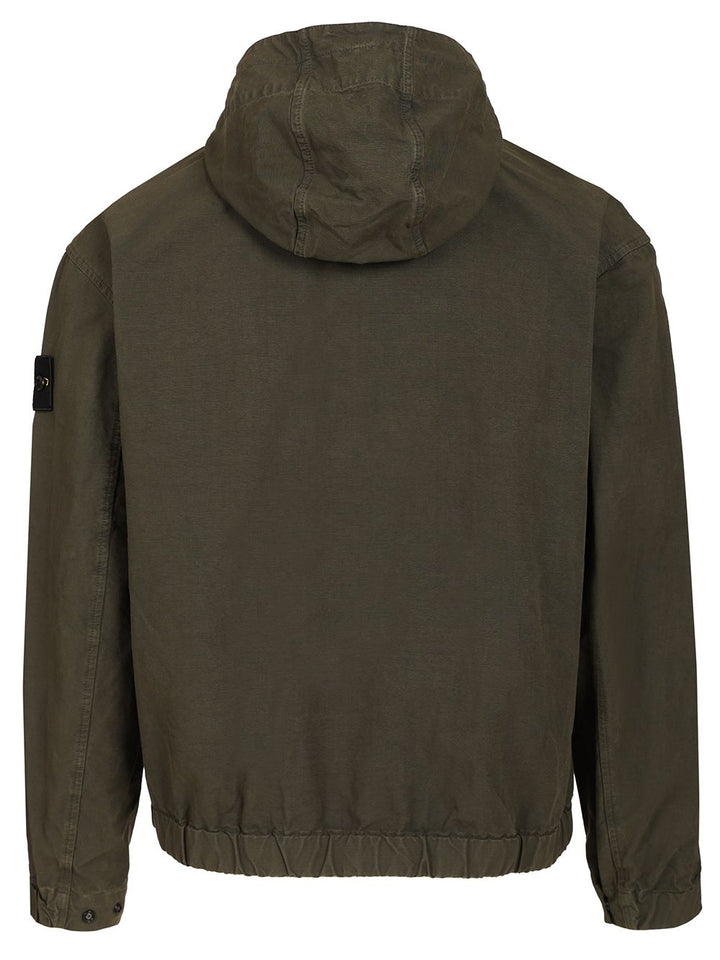Stone Island Organic Cotton Ripstop Hooded Overshirt Sweatshirts - Grey | 1cb9d4e0aff86d5dc84831642cc4de217744729d