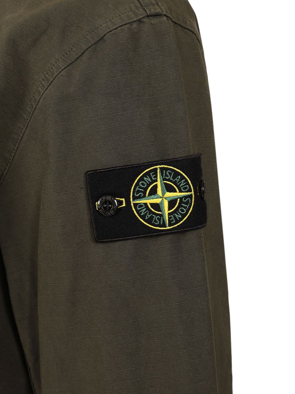 Stone Island Organic Cotton Ripstop Hooded Overshirt Sweatshirts - Grey | 1082ccd1dc7a2b6bb9dbd07f1e5d113f24e498da